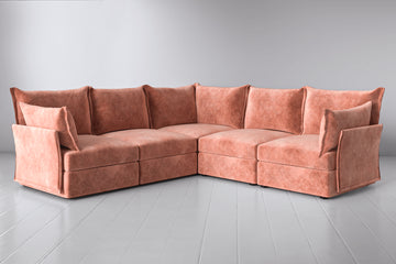 Terracotta Image 2 - Model 06 Corner Sofa in Terracotta Side Angle View.png