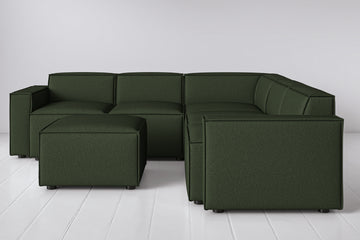 Willow Image 1 - Model 03 Corner Sofa with Ottoman in Willow Front View